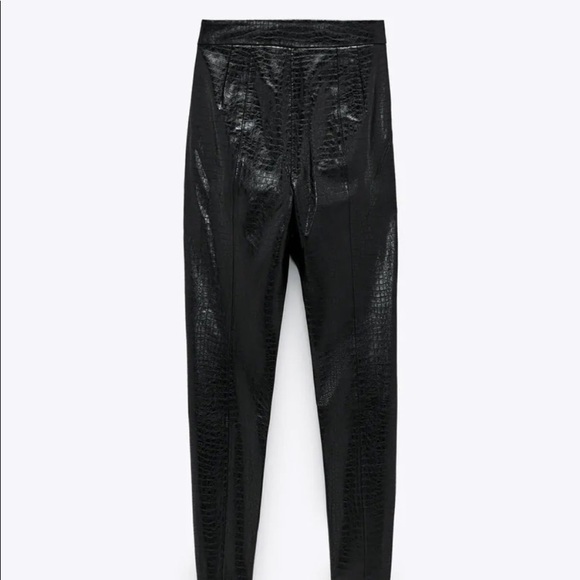 Zara Faux Leather Pants - Picture 5 of 6